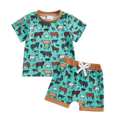 Groovy Grazers Two Piece Short Set (0-3 Years)