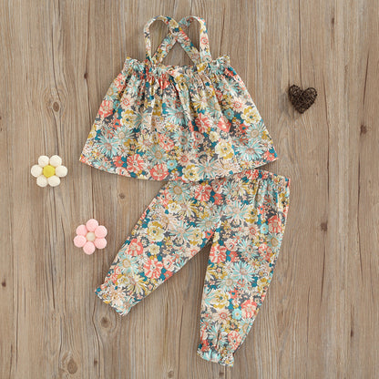 Farm Girl Floral Two Piece Pant Set (1-5 Years)