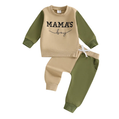 “Mama’s Boy” Two-Piece Sweat Set (0-3 Years)