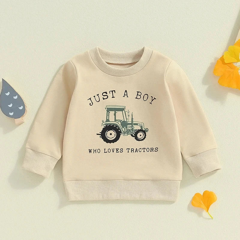 loves tractors” sweater 