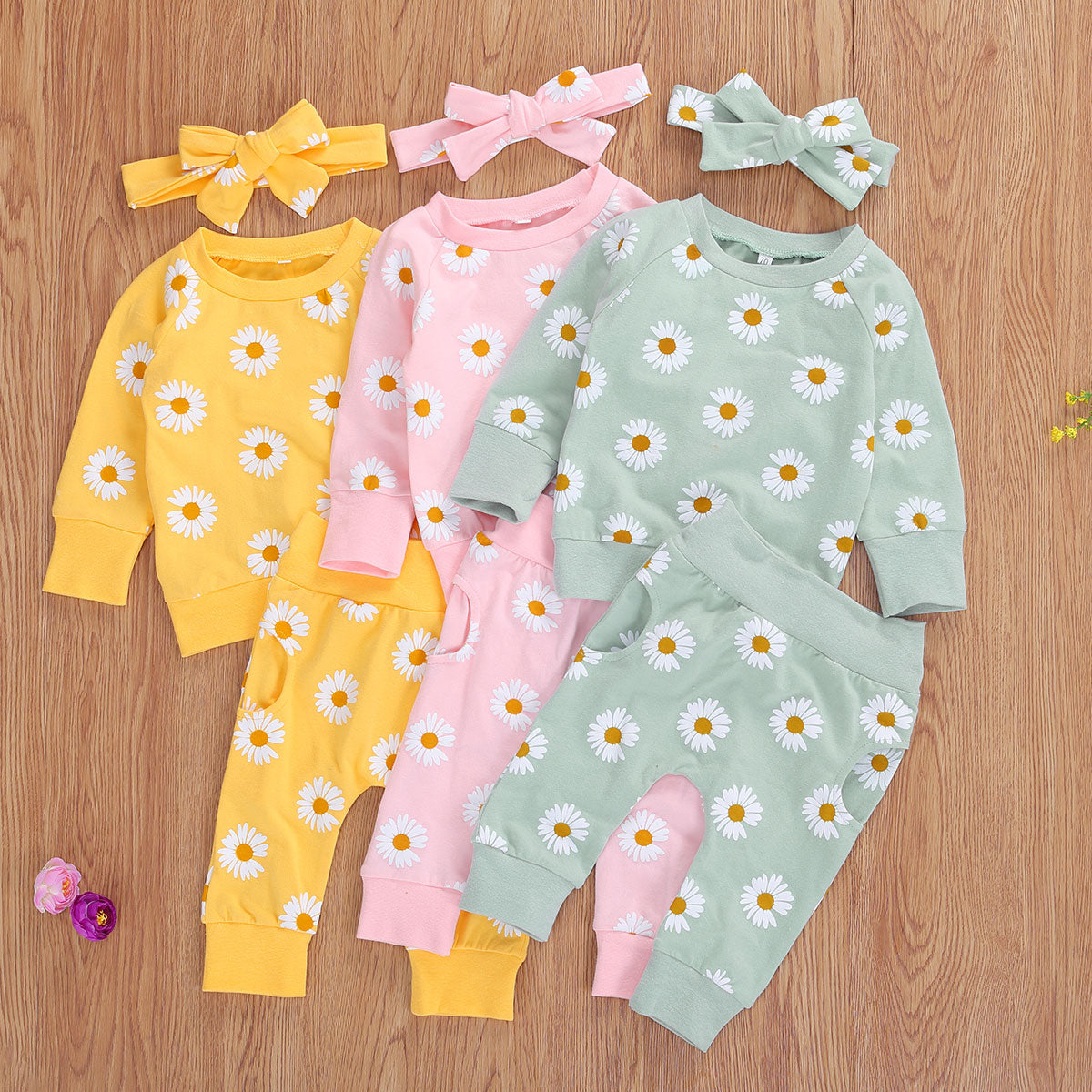 Wildflower Whimsy Three-Piece Sweat Set (0-2 Years)