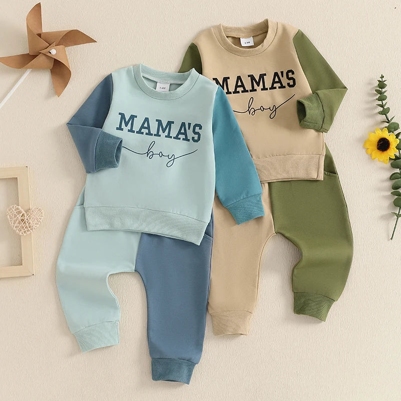 “Mama’s Boy” Two-Piece Sweat Set (0-3 Years)