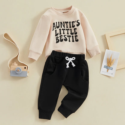 “Auntie’s Little Bestie” Two Piece Sweat Set (0-3 Years)