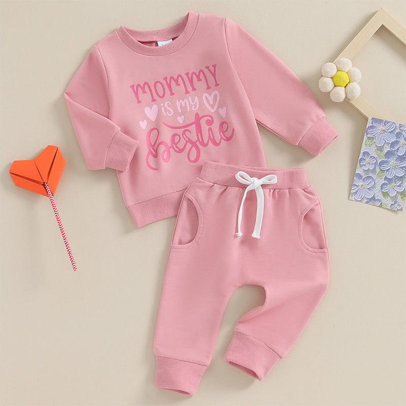 “Mama’s Bestie” Two Piece Sweat Set (0-3 Years)