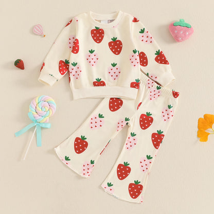 Strawberry Sweetheart Two-Piece Sweat Set (1-4 Years)