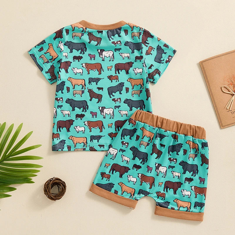 Groovy Grazers Two Piece Short Set (0-3 Years)