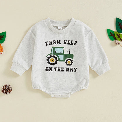 “Farm Help On The Way” Onesie (0-2 Years)