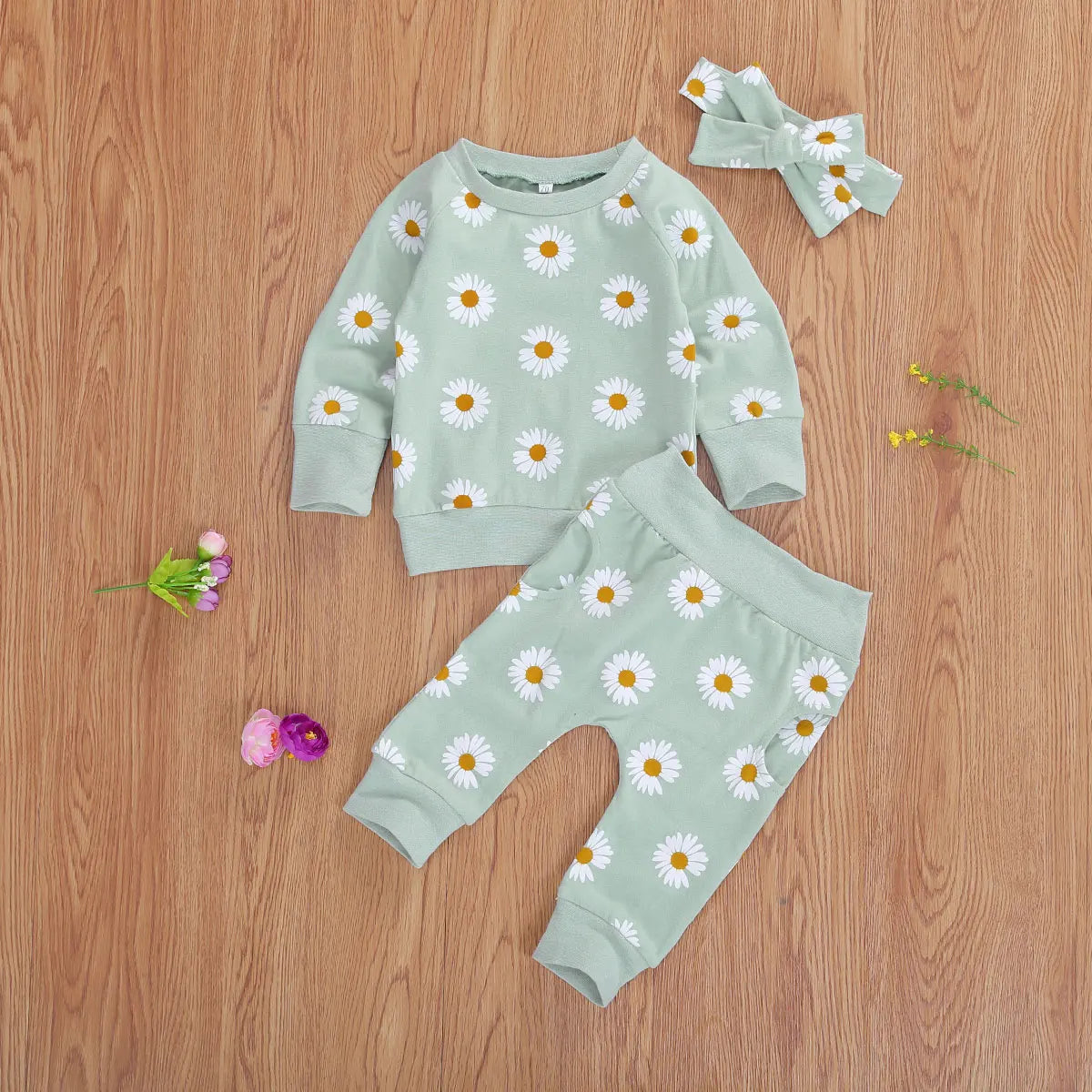 Wildflower Whimsy Three-Piece Sweat Set (0-2 Years)