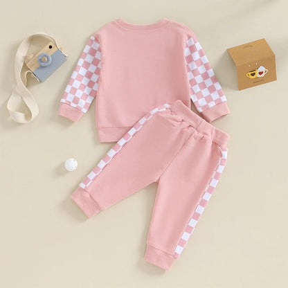 Checkboard Two-Piece Sweat Set (0-3 Years)