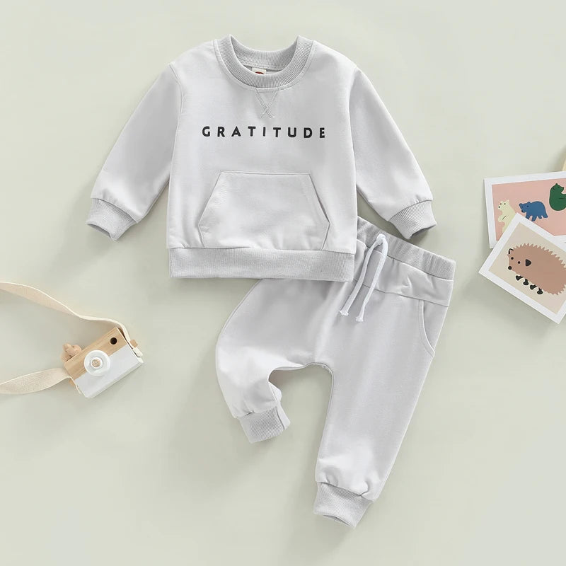 “Gratitude” Two-Piece Sweat Set (0-3 Years)