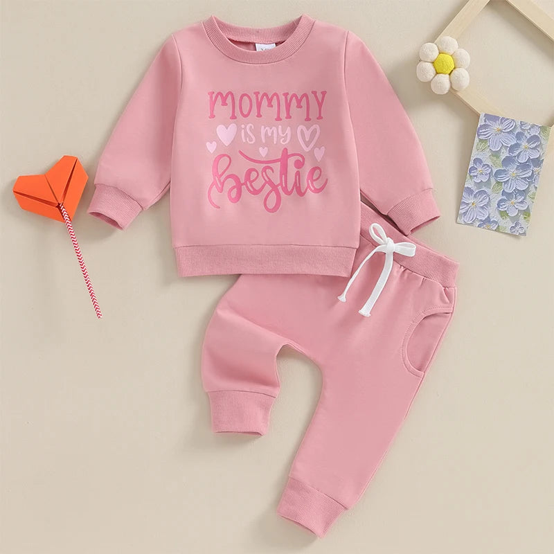 “Mama’s Bestie” Two Piece Sweat Set (0-3 Years)