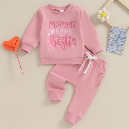 “Mama’s Bestie” Two Piece Sweat Set (0-3 Years)