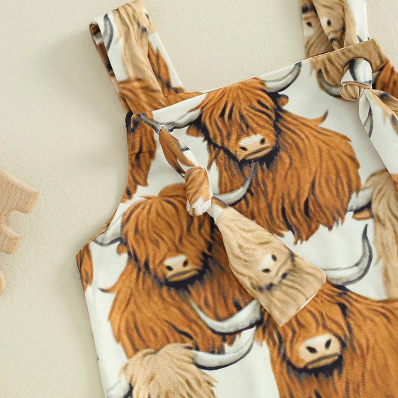 Highland Cow Cutie Overalls (0-18 Months)