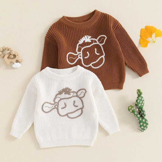 Bovine Buddies Knit Sweater