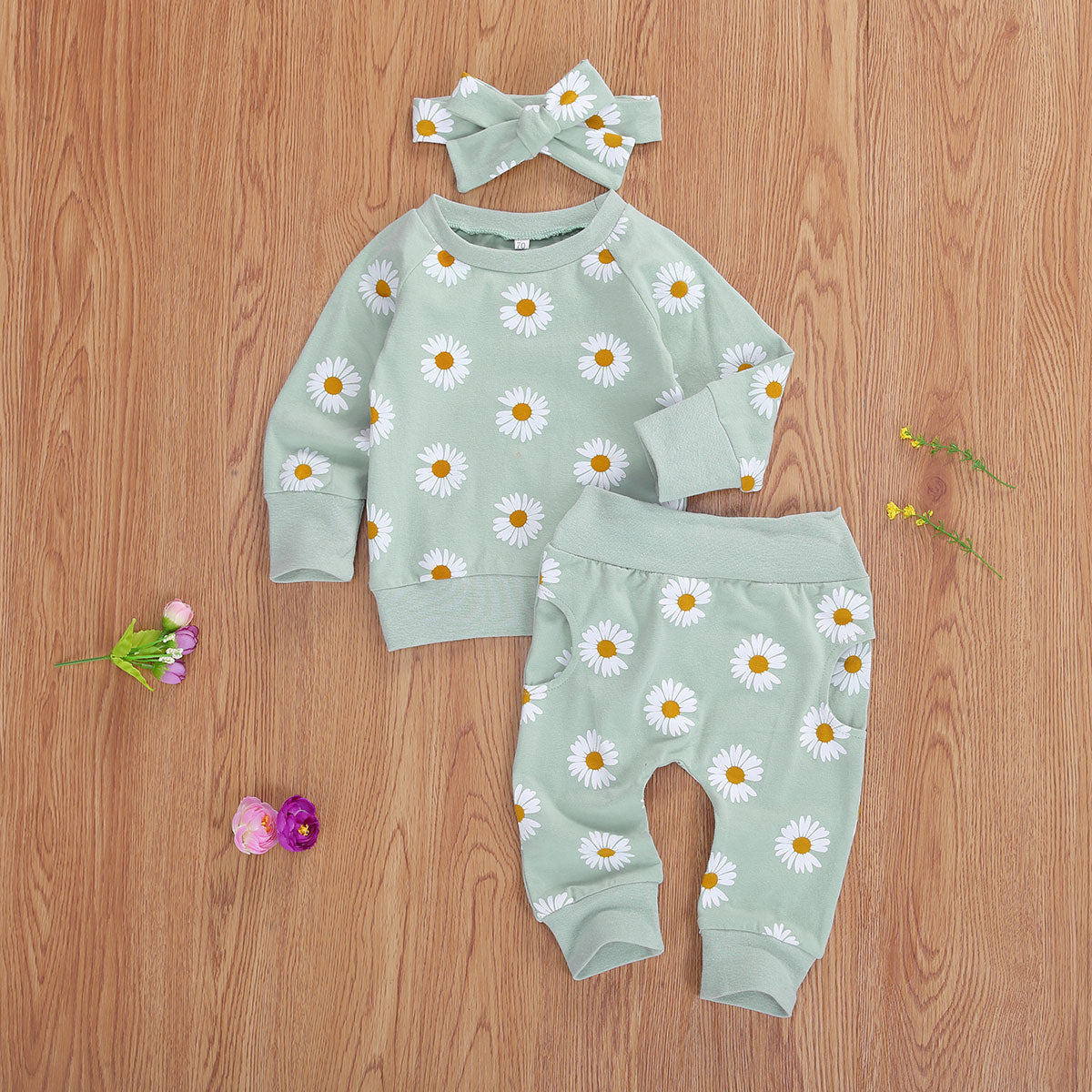 Wildflower Whimsy Three-Piece Sweat Set (0-2 Years)