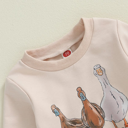 “Duck, Duck, Goose” Two-Piece Sweat Set (0-3 Years)