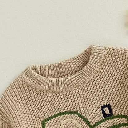 Tiny Tractor Knit Sweater (0-3 Years)