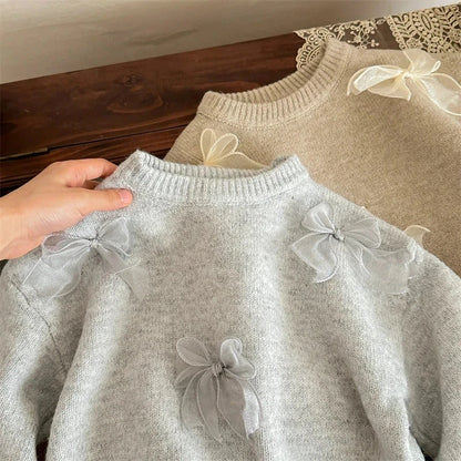 Dainty Bow Sweater (2-7 Years old) Sweater        