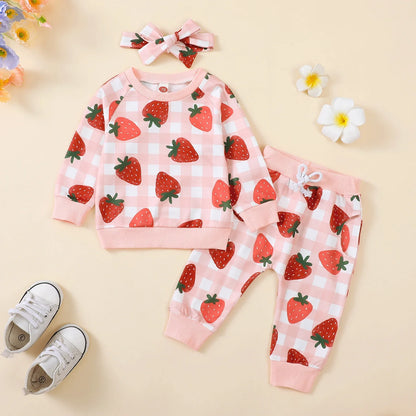 Farm Berry Three-Piece Sweat Set (0-2 Years)