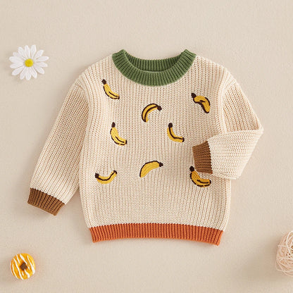 Bananas Over You Knit Sweater (0-3 Years)