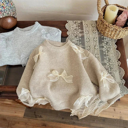 Dainty Bow Sweater (2-7 Years old) Sweater        