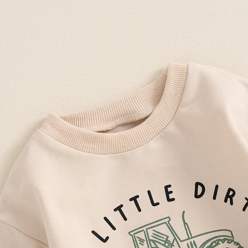 “A Little Dirt Never Hurt” Two-Piece Sweat Set (0-4 Years)