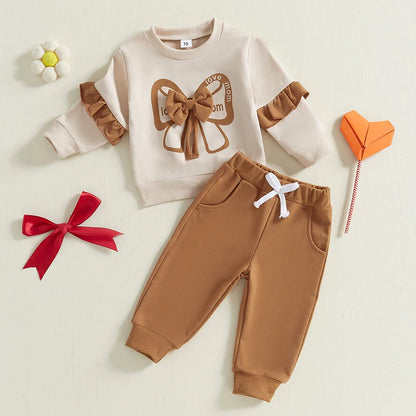 Little Bows On The Prairie Two-Piece Sweat Set (0-3 Years)