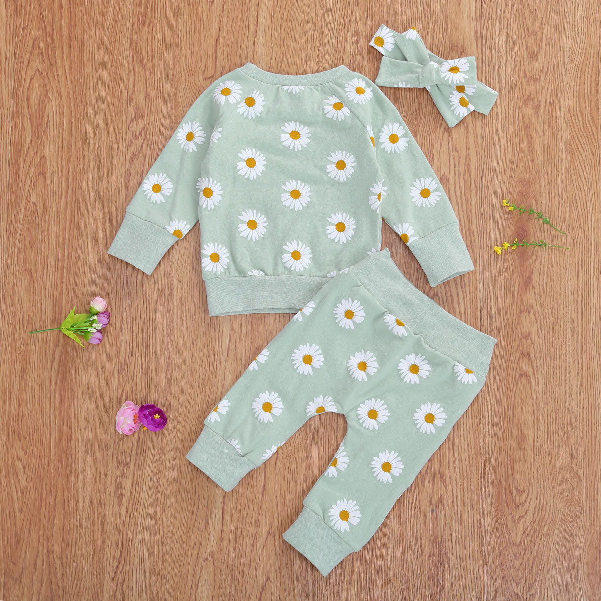 Wildflower Whimsy Three-Piece Sweat Set (0-2 Years)