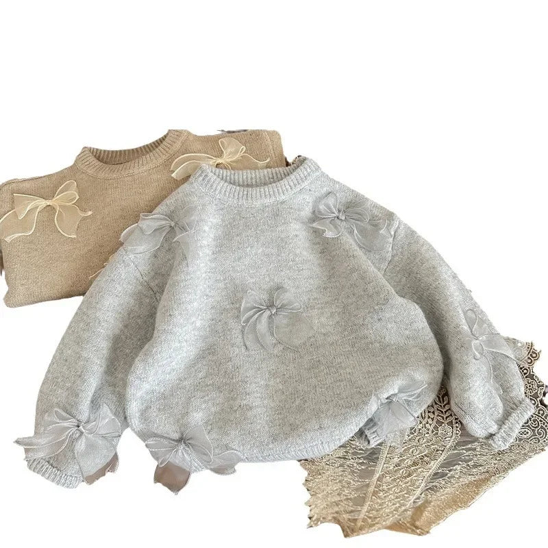 Dainty Bow Sweater (2-7 Years old) Sweater        