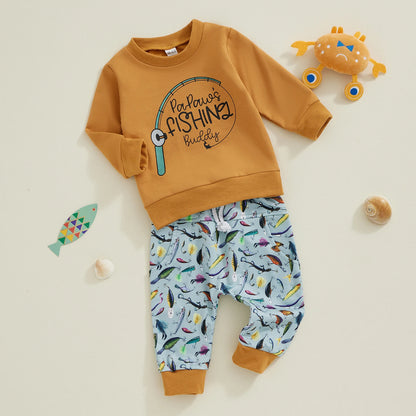 “Daddy’s Fishing Buddy” Two Piece Sweat Set (0-3 Years)