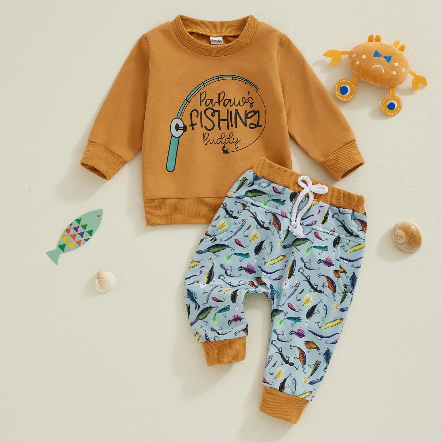 “Daddy’s Fishing Buddy” Two Piece Sweat Set (0-3 Years)