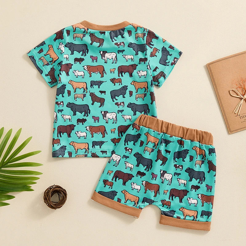 Groovy Grazers Two Piece Short Set (0-3 Years)