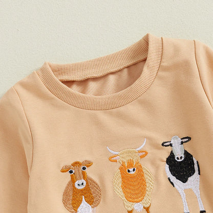 Gentle Bovines Two Piece Sweat Set (0-3 Years)