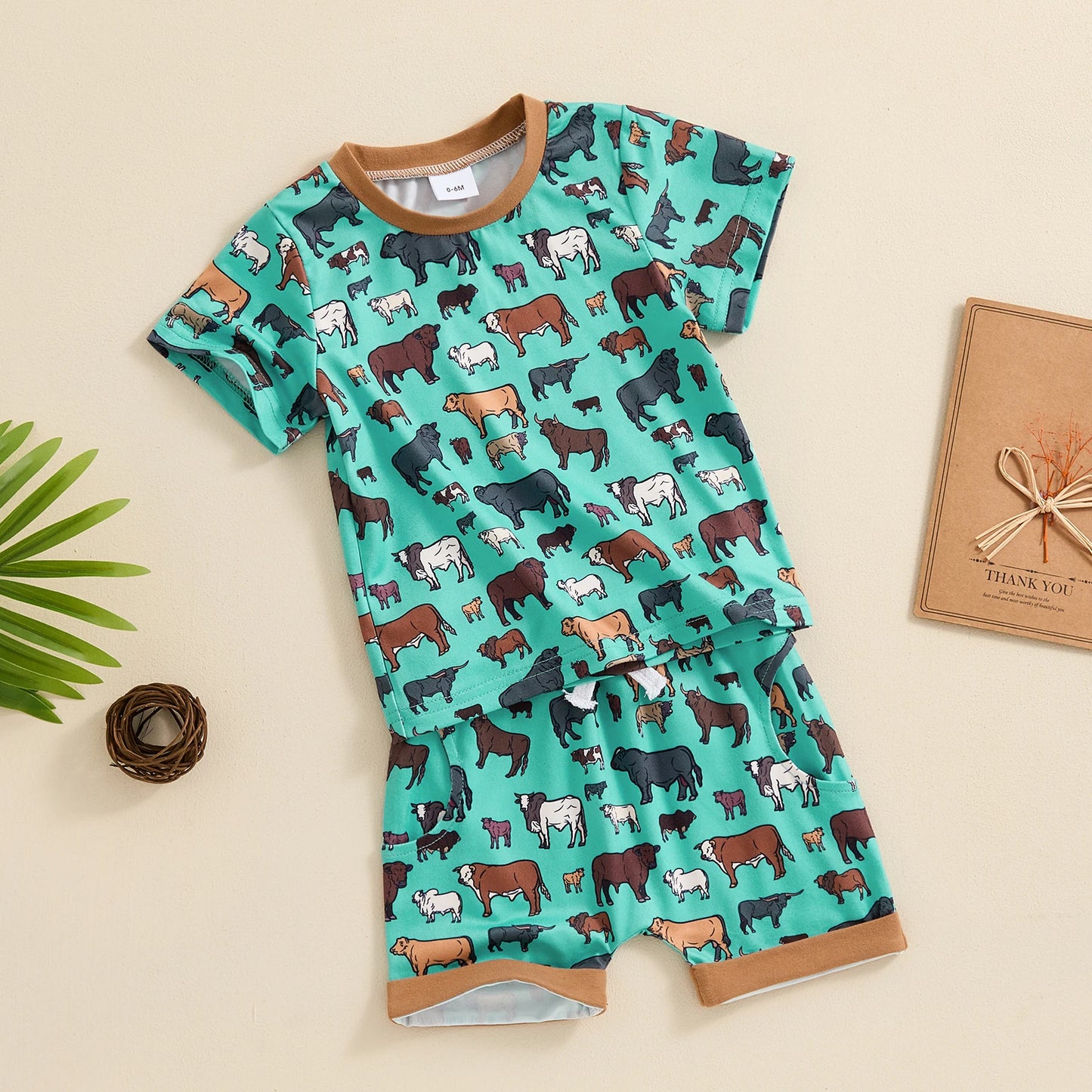 Groovy Grazers Two Piece Short Set (0-3 Years)