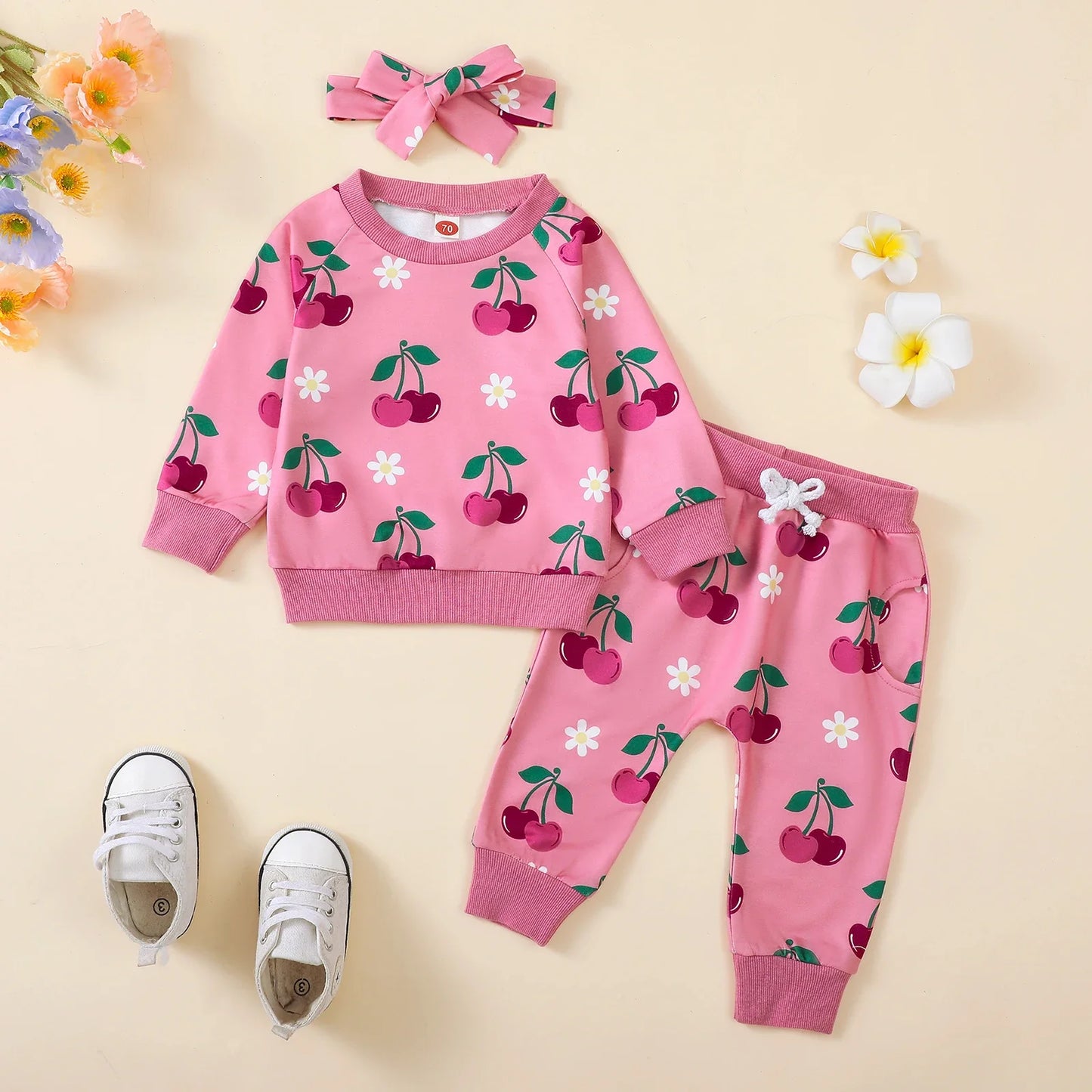 Farm Berry Three-Piece Sweat Set (0-2 Years)