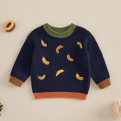 Bananas Over You Knit Sweater (0-3 Years)