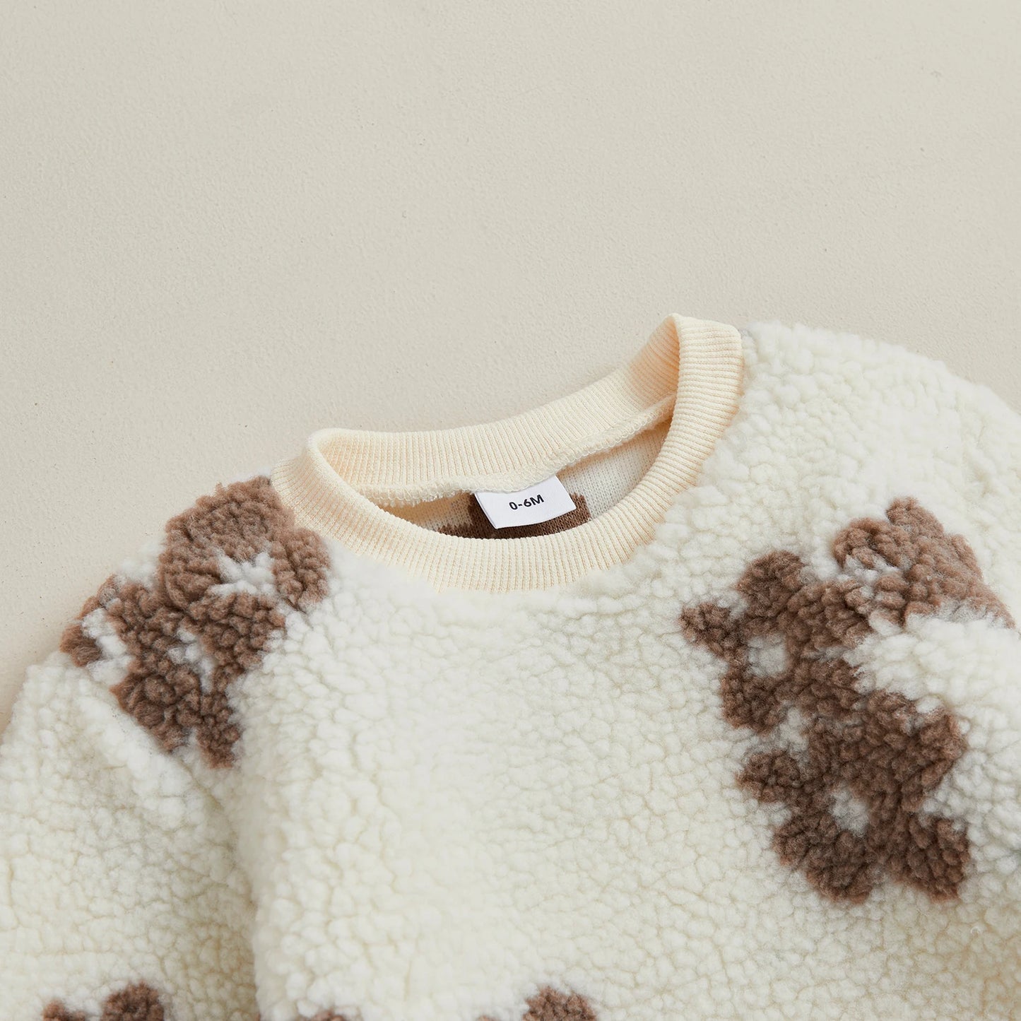 Fuzzy Flower Two Piece Sweat Set (0-3 Years)