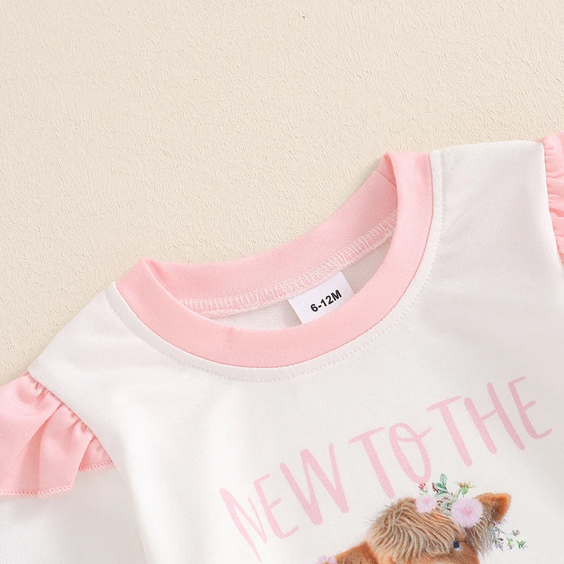 “New To The Herd” Two-Piece Sweat Set (0-2 Years)