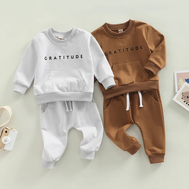 “Gratitude” Two-Piece Sweat Set (0-3 Years)