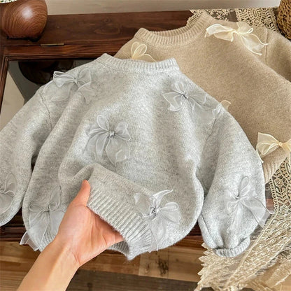 Dainty Bow Sweater (2-7 Years old) Sweater        