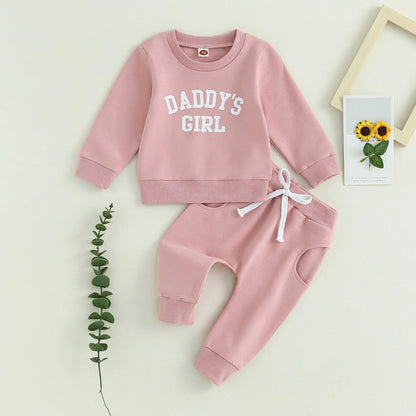 “Daddy’s Girl” Two Piece Sweat Set (0-3 Years)