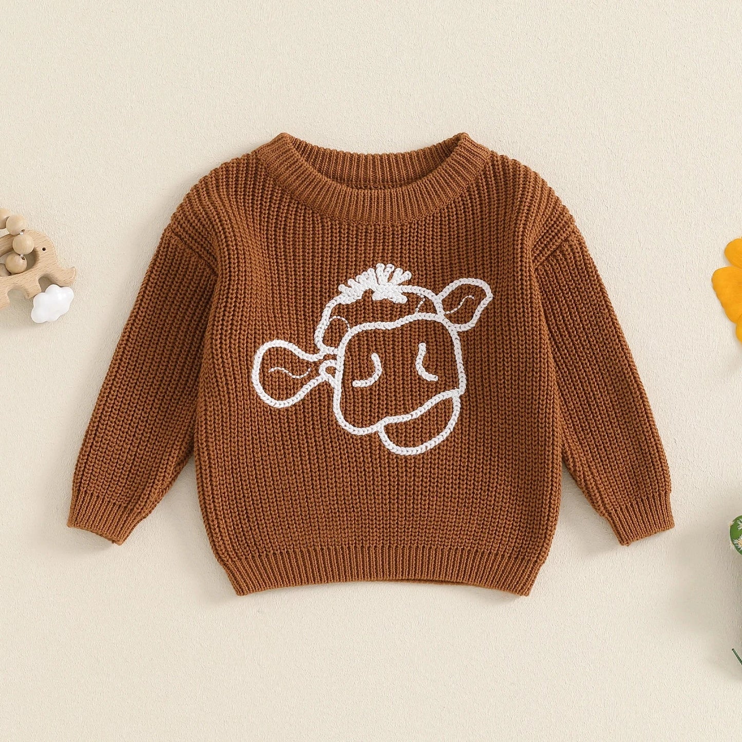 Bovine Buddies Knit Sweater