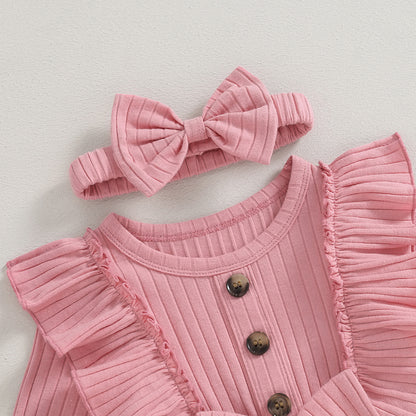 Ruffled Elegance Onesie (0-18 Months)