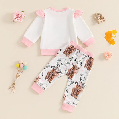 “New To The Herd” Two-Piece Sweat Set (0-2 Years)