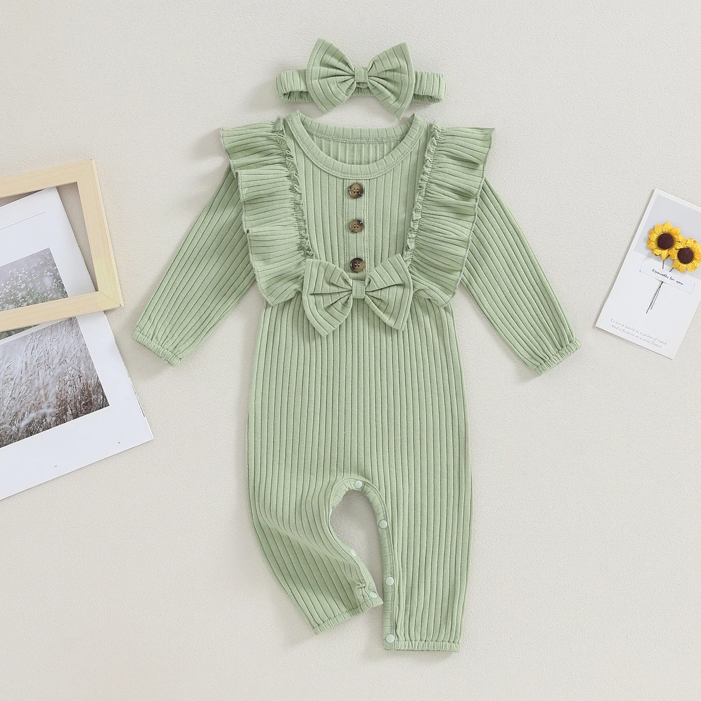 Ruffled Elegance Onesie (0-18 Months)