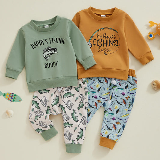 “Daddy’s Fishing Buddy” Two Piece Sweat Set (0-3 Years)