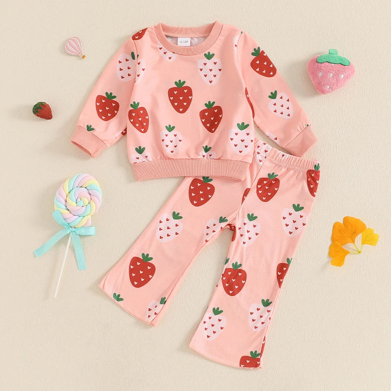 Strawberry Sweetheart Two-Piece Sweat Set (1-4 Years)