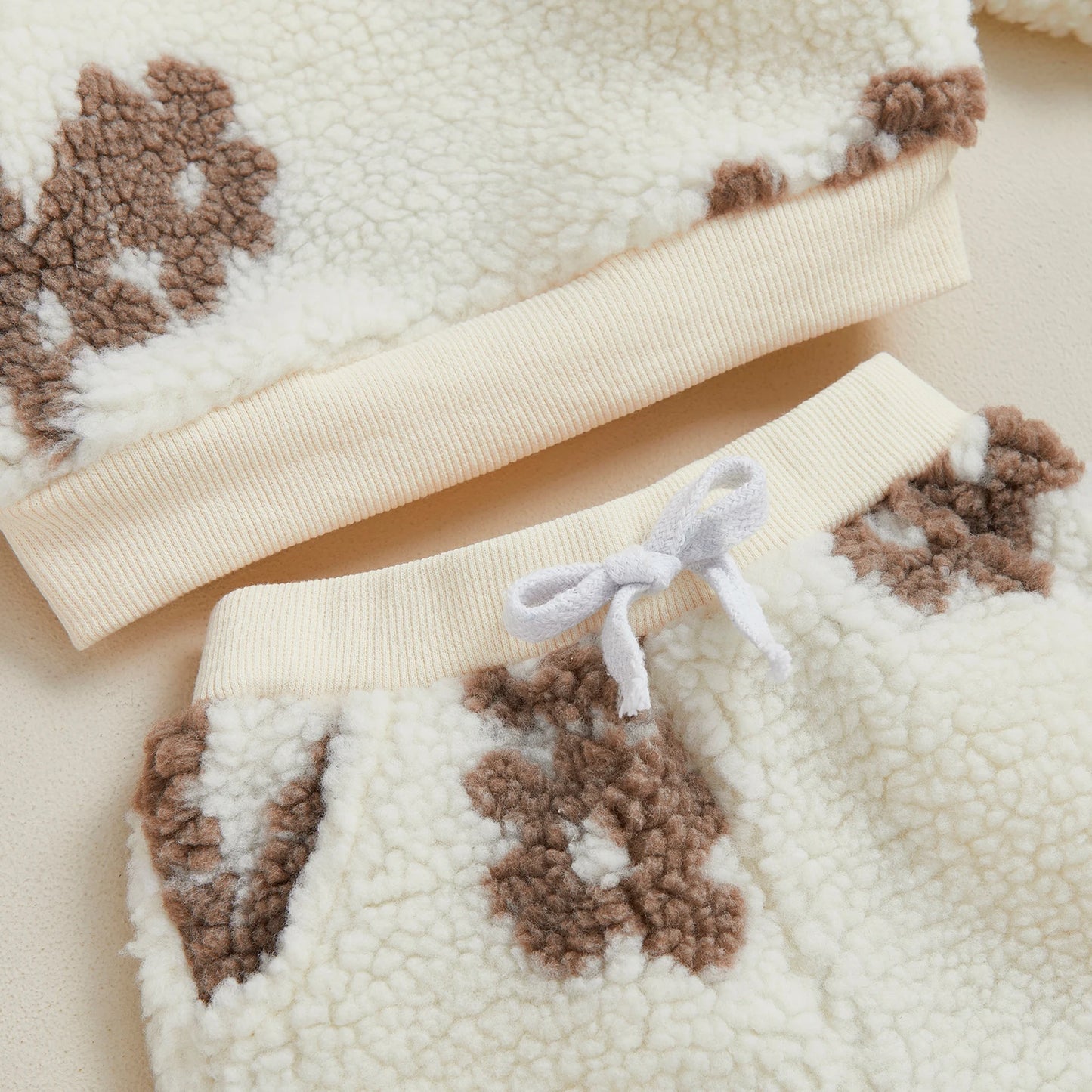 Fuzzy Flower Two Piece Sweat Set (0-3 Years)