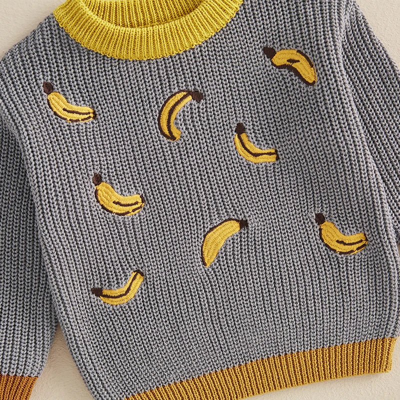 Bananas Over You Knit Sweater (0-3 Years)