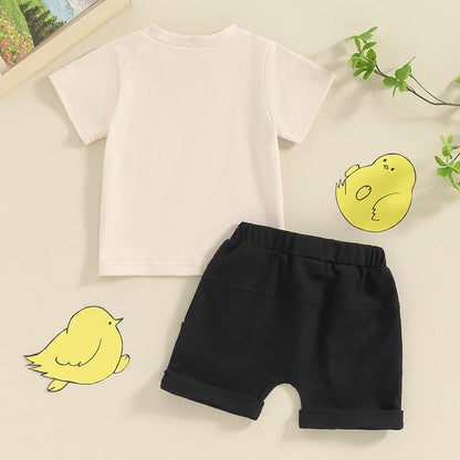 “Rise And Shine Mother Cluckers” Two-Piece Short Set (0-3 Years)